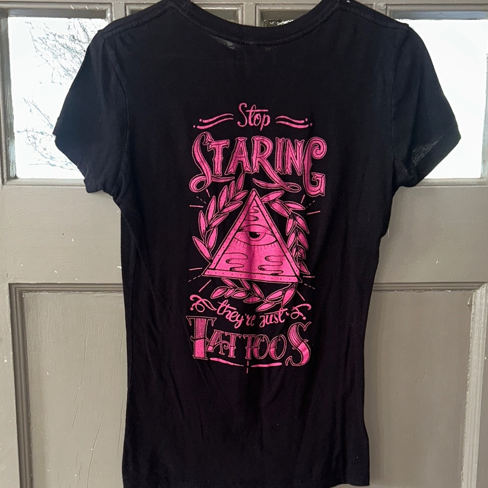 Ink Addict Tee with Pink Design